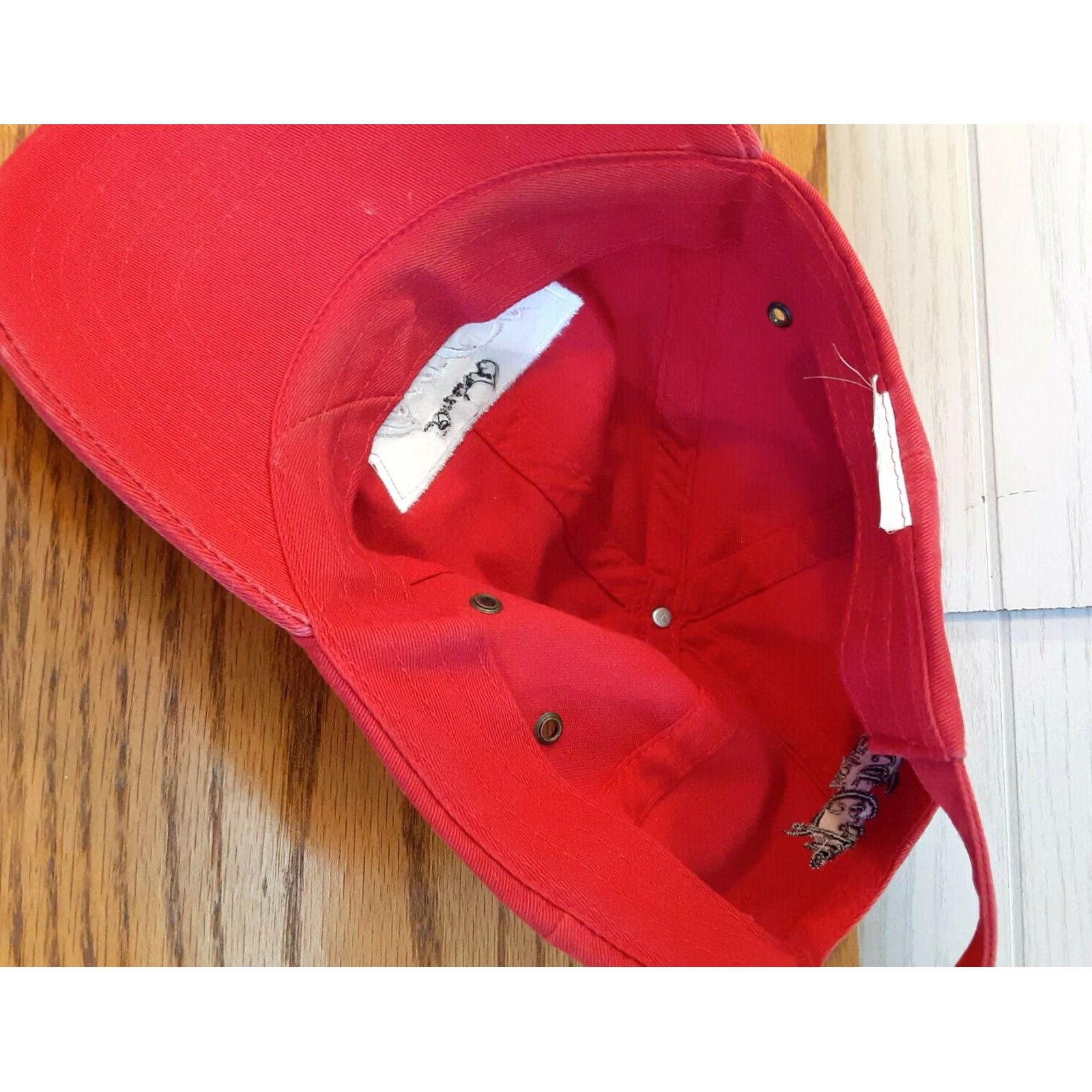 Vintage VINTAGE Coca Cola Red Embroidered Baseball Hat Adjustable Size Strap Mens Adjustable Red 90s Baseball Cap Cotton Size ONE SIZE - 5 Thumbnail