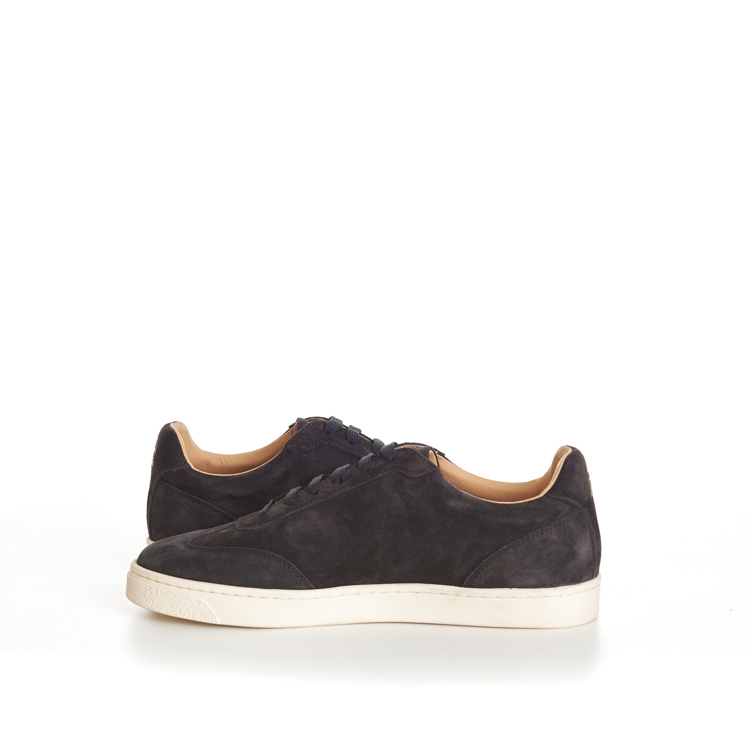 Brunello Cucinelli Anthracite Grey Suede Round Toe Lace-Up Sneakers Size US 7 / EU 40 - 9 Thumbnail