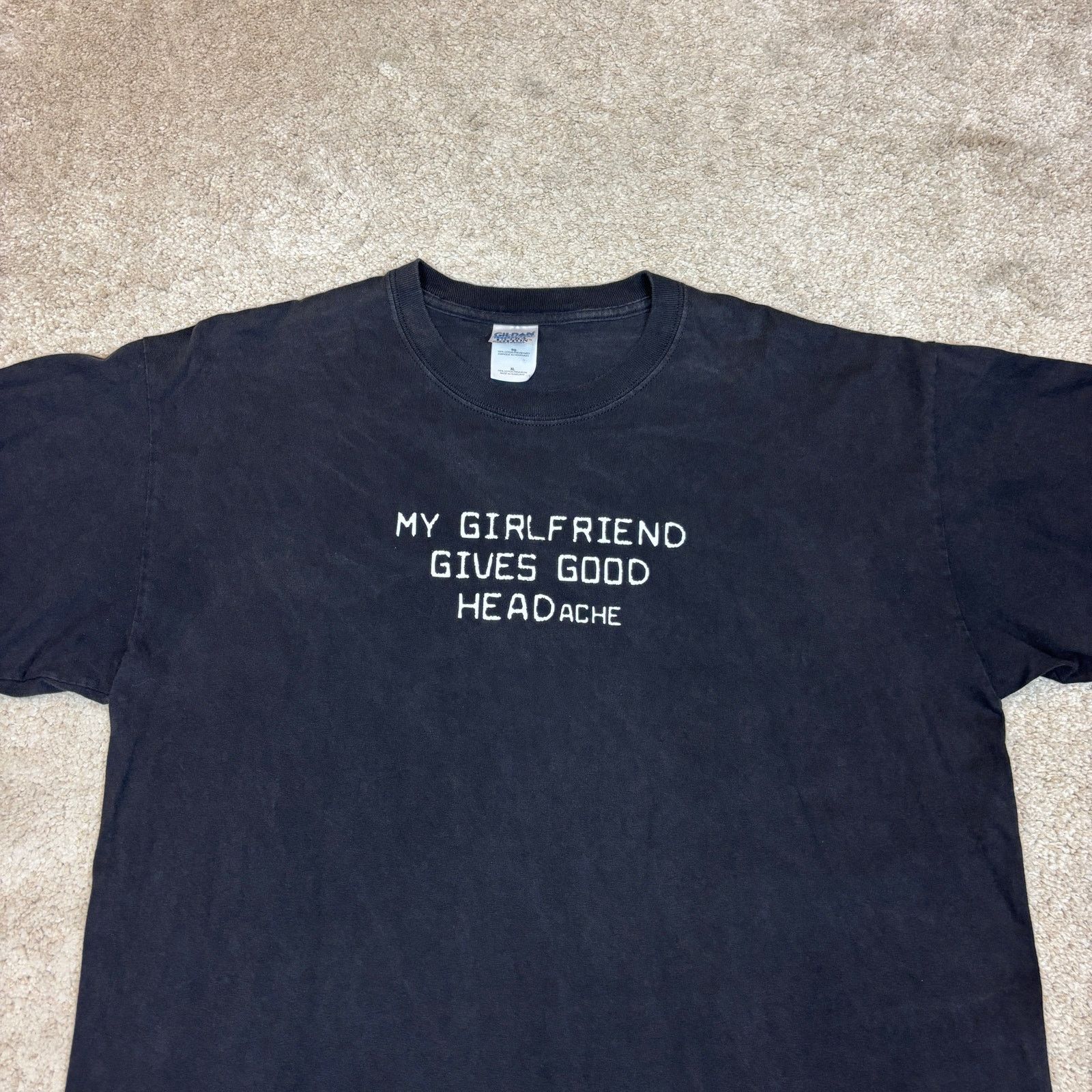 Vintage Vintage Funny T Shirt My Girlfriend Gives Good Headache XL Size US XL / EU 56 / 4 - 2 Thumbnail