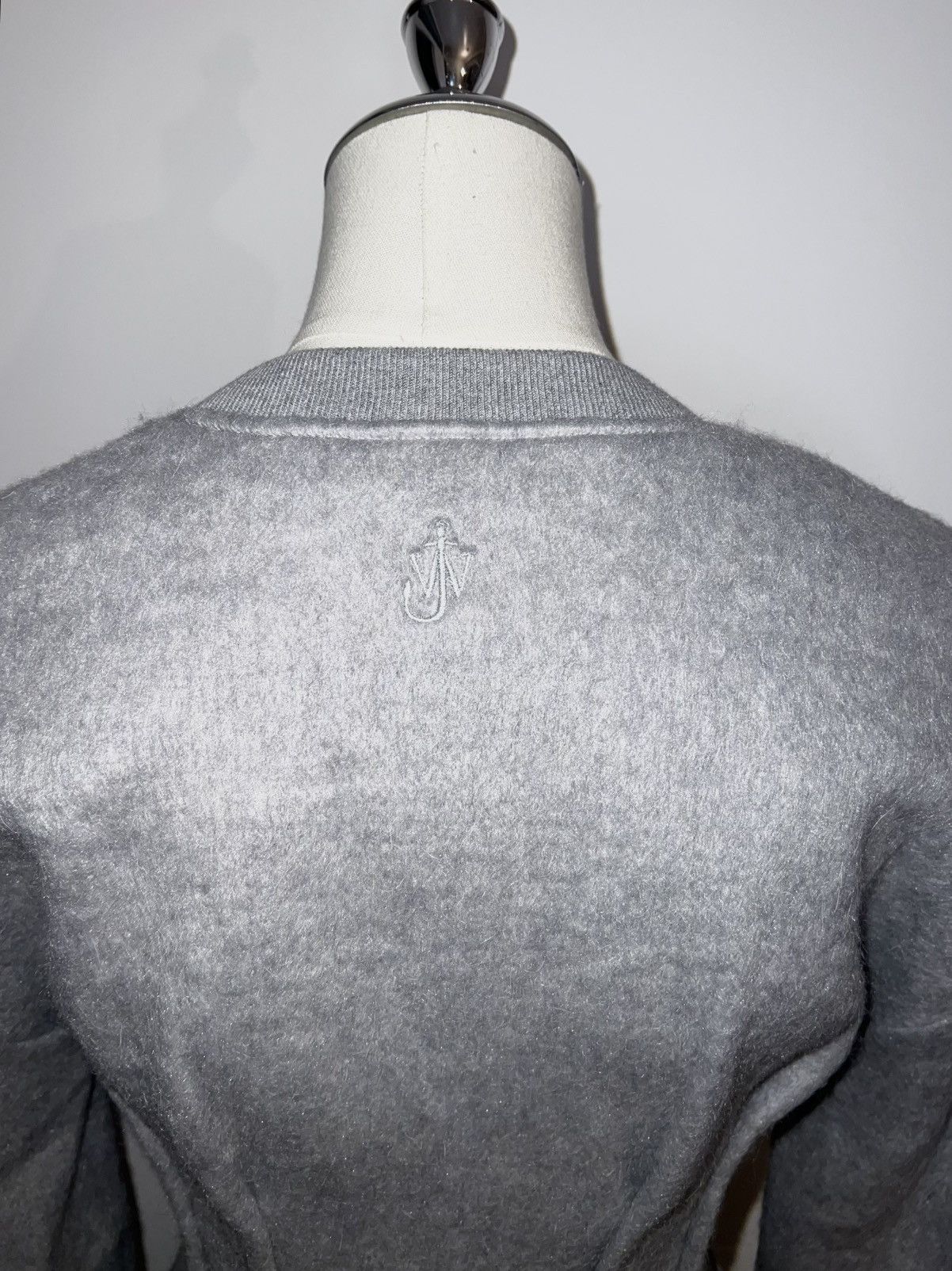 JW Anderson JW Anderson Sculpted grey mohair‑blend sweatshirt dress Size XS / US 0-2 / IT 36-38 - 3 Thumbnail