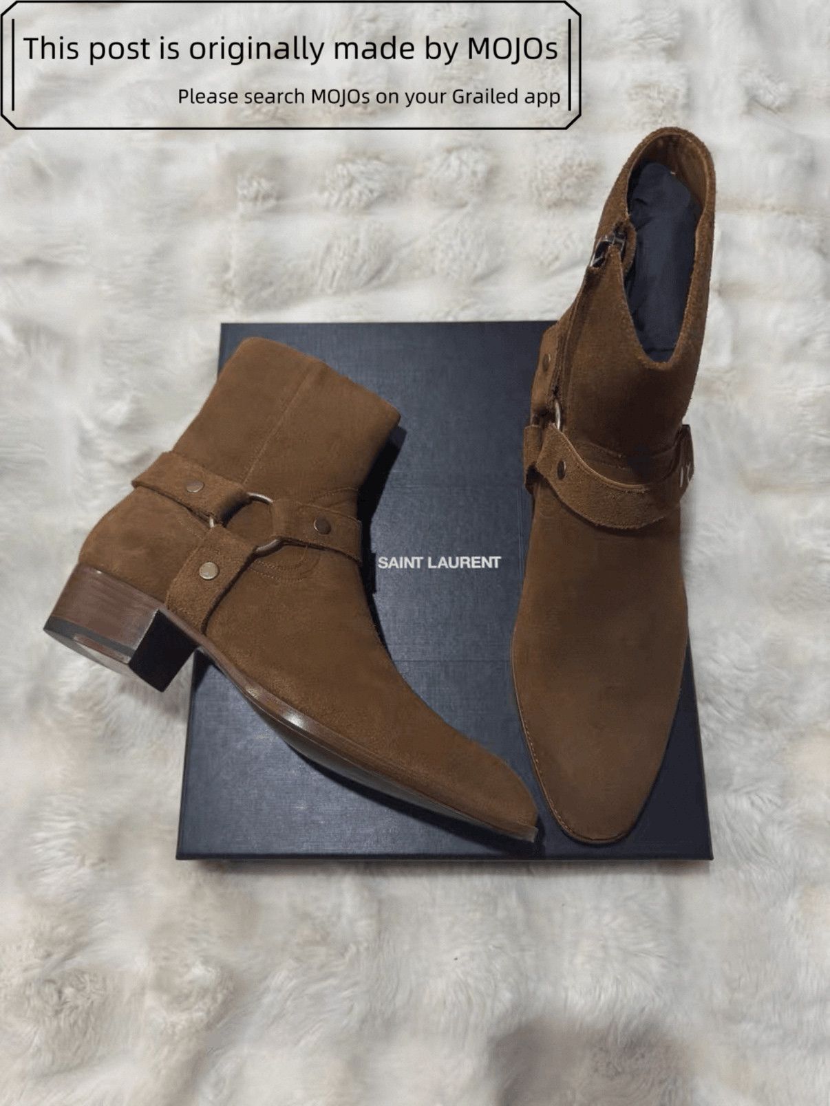 Sz 42 Saint Laurent Paris Wyatt 40 Harness Boots mojos123511