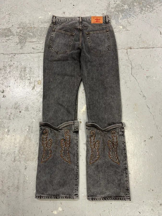Y/Project SS2023 Y/Project Cow-Boy Brut Grey Astro Denim Jeans Size US 33 - 8 Thumbnail