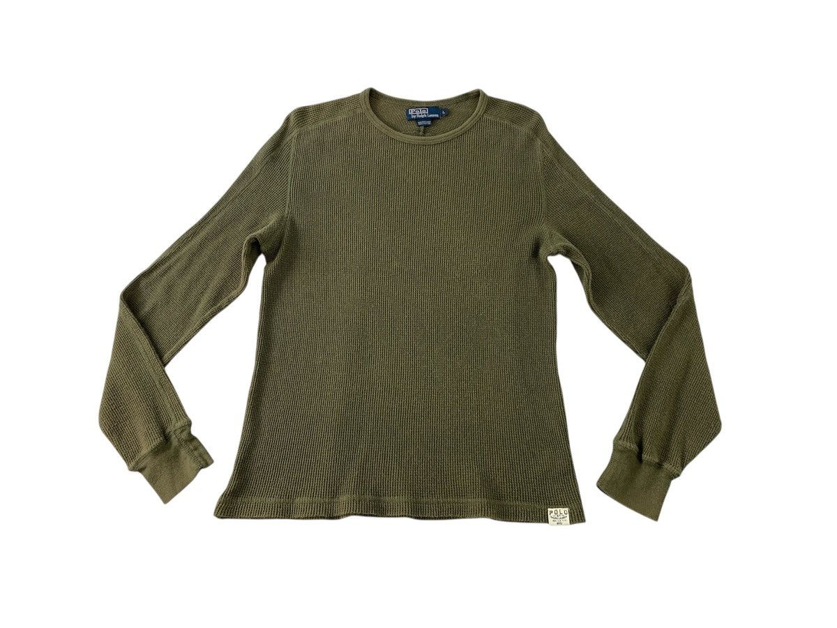 Polo Ralph Lauren Polo by Ralph Lauren Waffle Plain Longsleeve Tee Tshirt Size L / US 10 / IT 46 - 1 Thumbnail