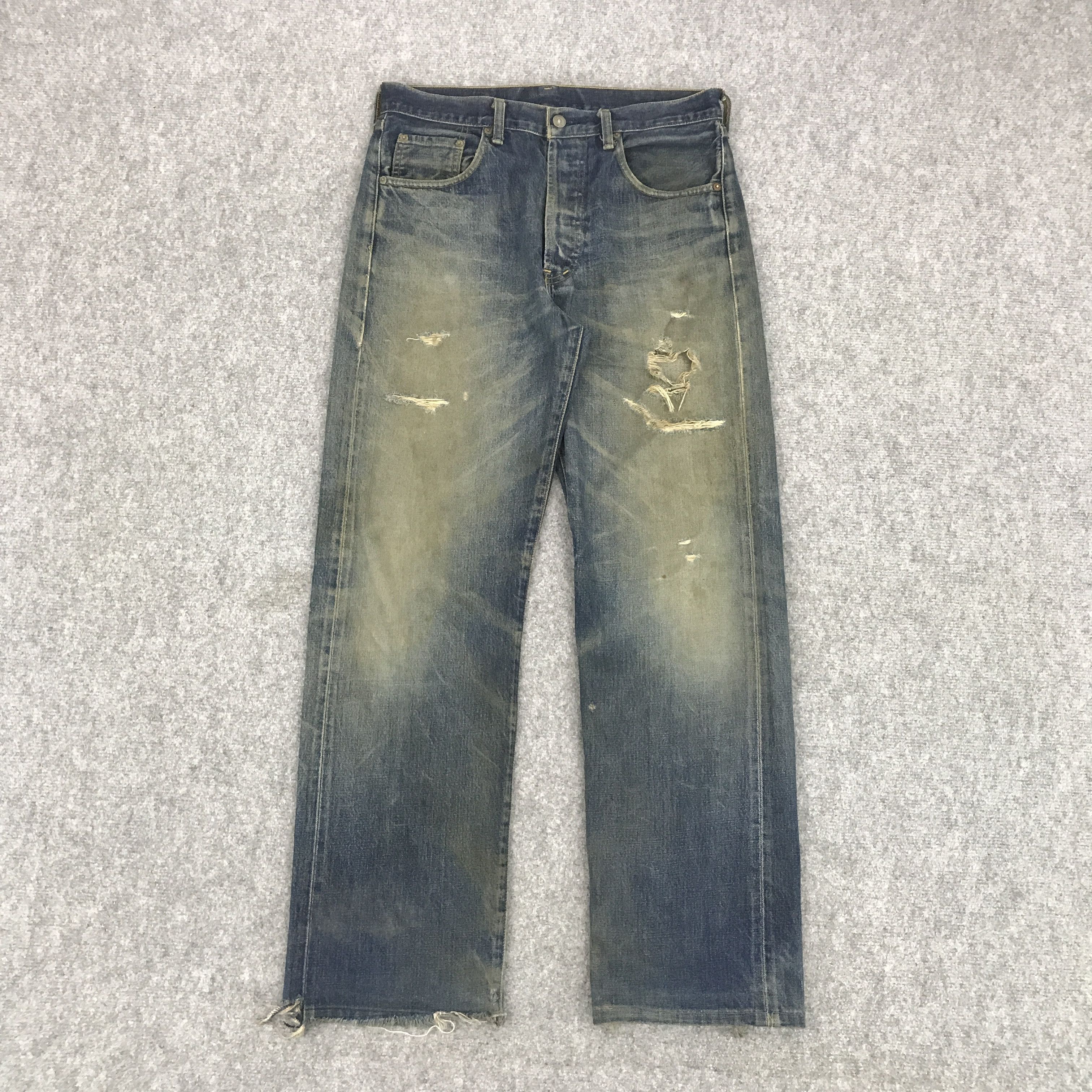 VTG🔥LEVI'S BIG E JAPAN SELVAGE DENIM DISTRESSED JEANS