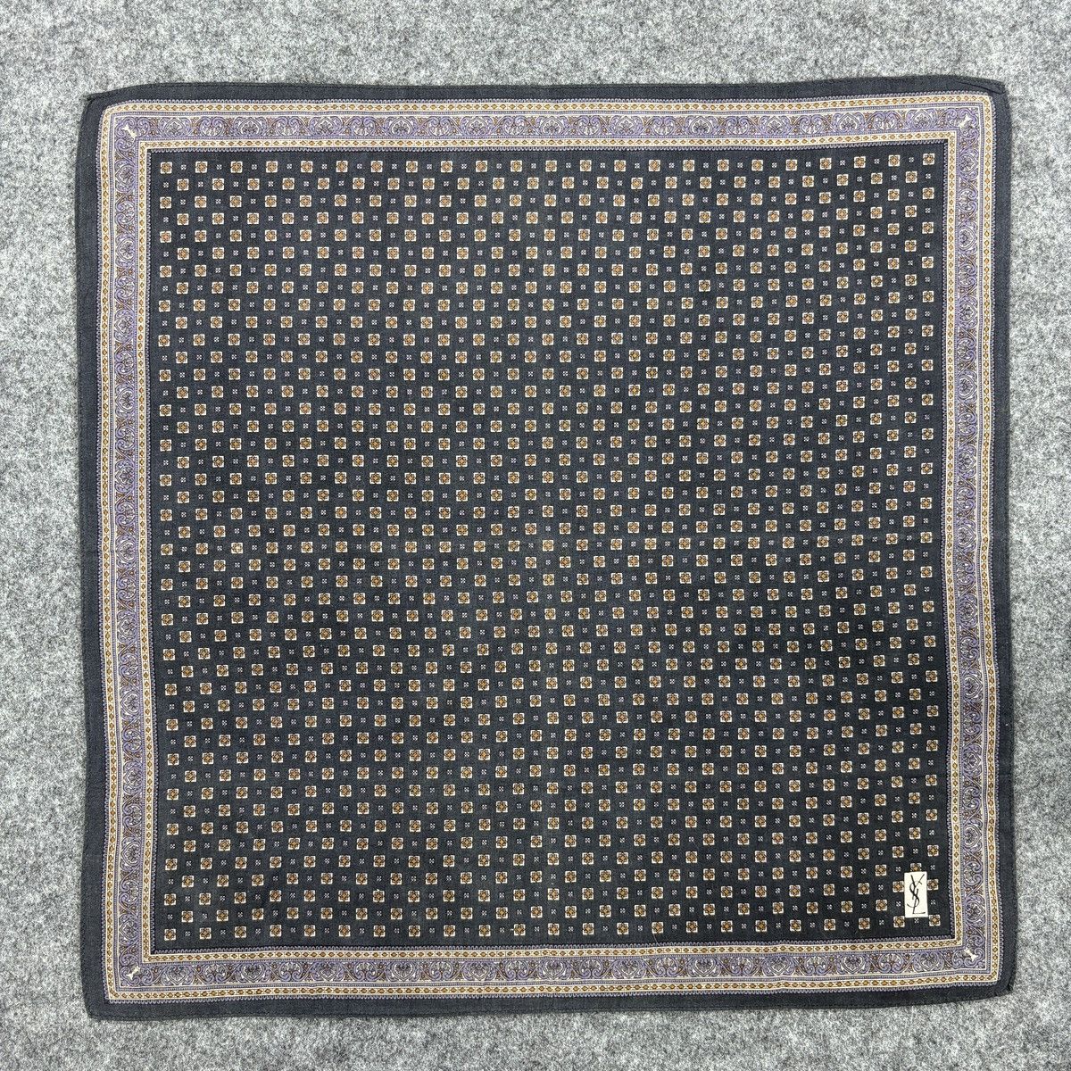 Vintage × Yves Saint Laurent YSL Handkerchief # E053 # Bandana # Neckerchief Size ONE SIZE - 2 Thumbnail
