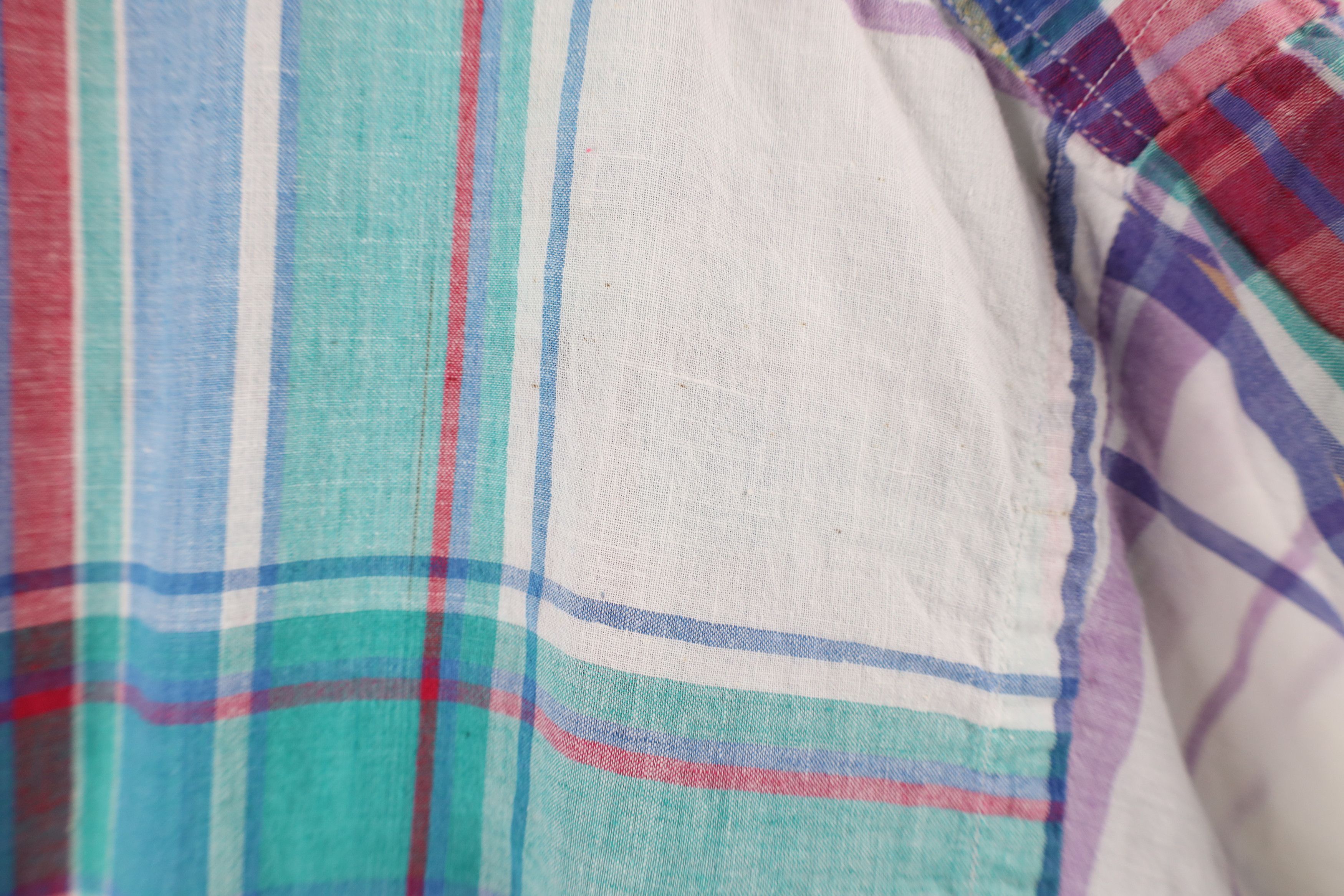 Vintage Vintage 90s Streetwear India Madras Plaid Button Down Shirt Size US L / EU 52-54 / 3 - 7 Thumbnail