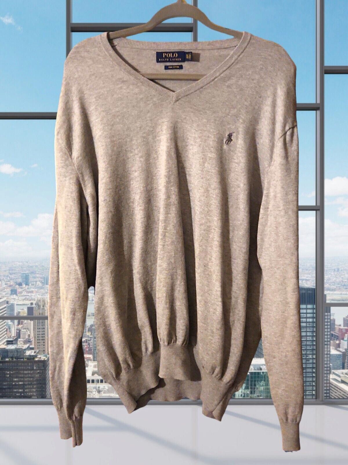 Polo Ralph Lauren Polo Ralph Lauren Sweater Men XL Gray Pima Cotton Golf VNeck Size US XL / EU 56 / 4 - 1 Thumbnail