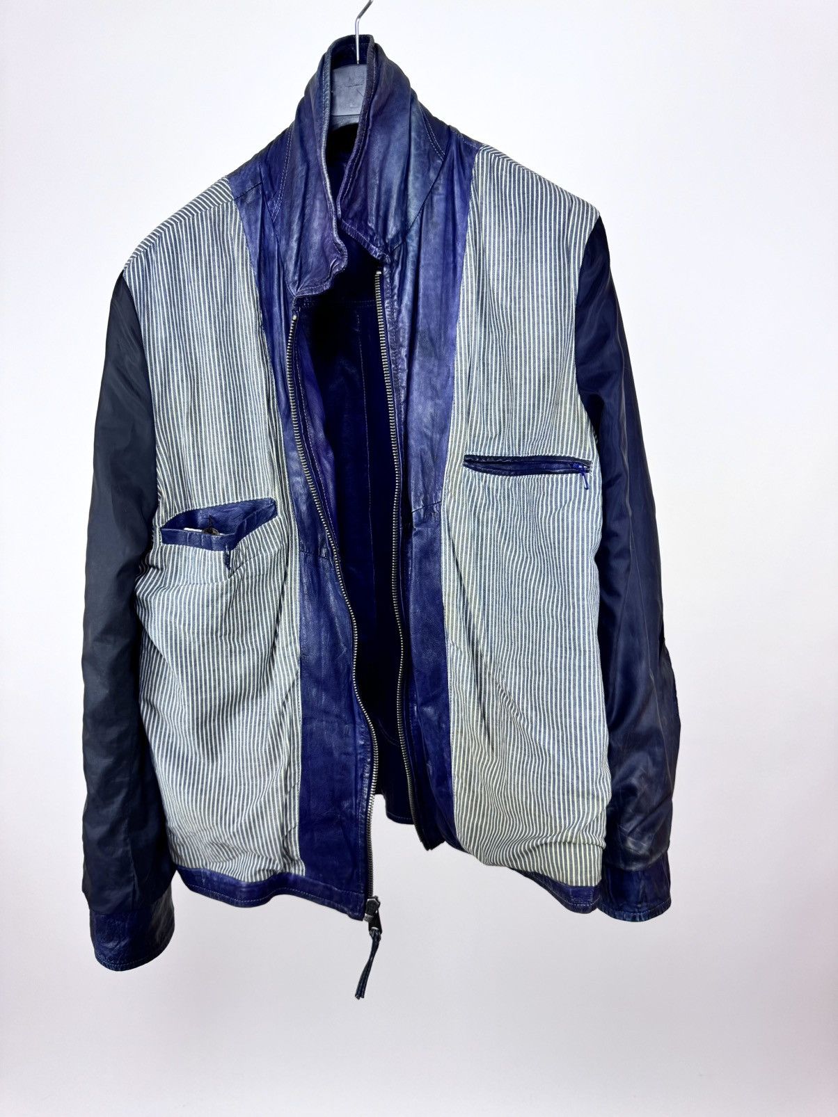Marlboro Marlboro Classic Leather Jacket Faded Blue Mens Size 2XL Size US XXL / EU 58 / 5 - 7 Thumbnail
