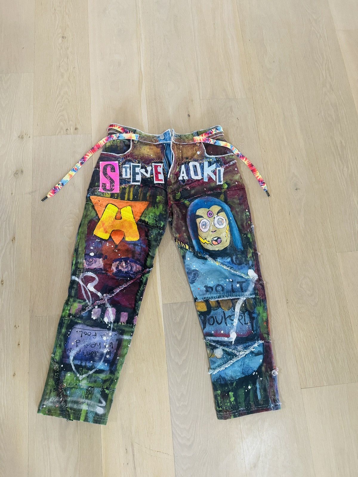 Other Steve Aoki 1 of 1 Hand Painted Denim Size US 28 / EU 44 - 1 Thumbnail
