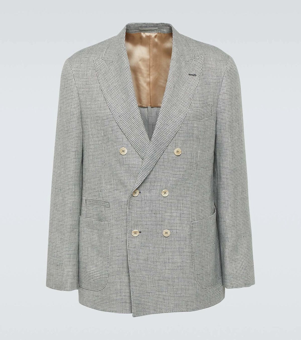 Brunello Cucinelli o1y0526 Double-breasted Blazer in Black/White Size US XL / EU 56 / 4 - 1 Thumbnail