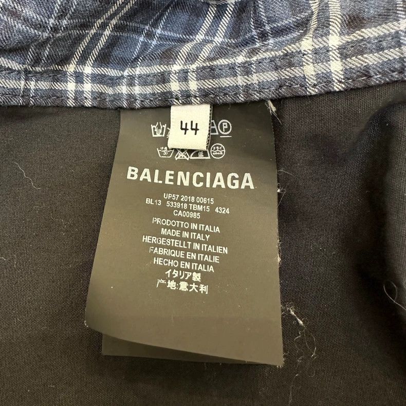 Balenciaga Balenciaga Patchwork plaid embroidered logo assault jacket Size US S / EU 44-46 / 1 - 8 Thumbnail