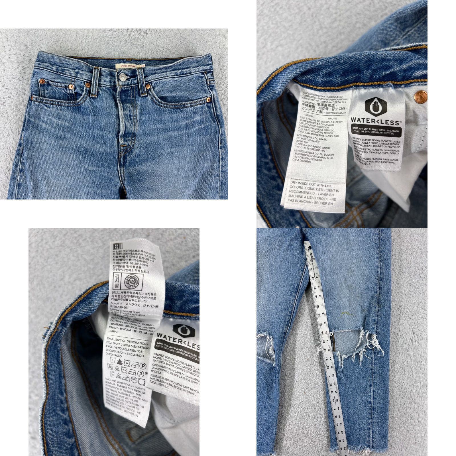Levi's Levi's Jeans Womens 27 Blue Denim Wedgie Straight 27x26 Vintage No Size 27" / US 4 / IT 40 - 8 Thumbnail