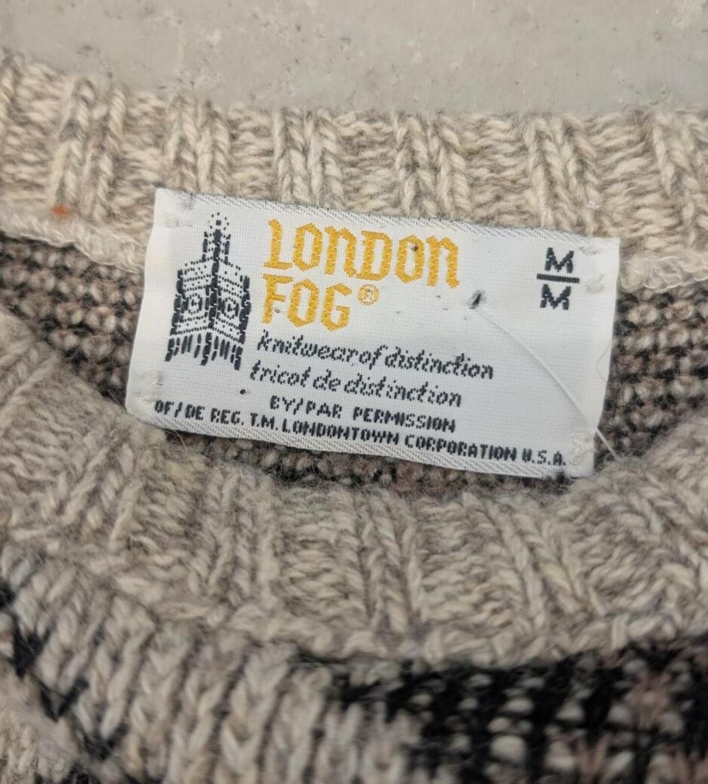 London Fog Vintage 90s London Fog USA Patterned Knit Sweater Size US M / EU 48-50 / 2 - 3 Thumbnail