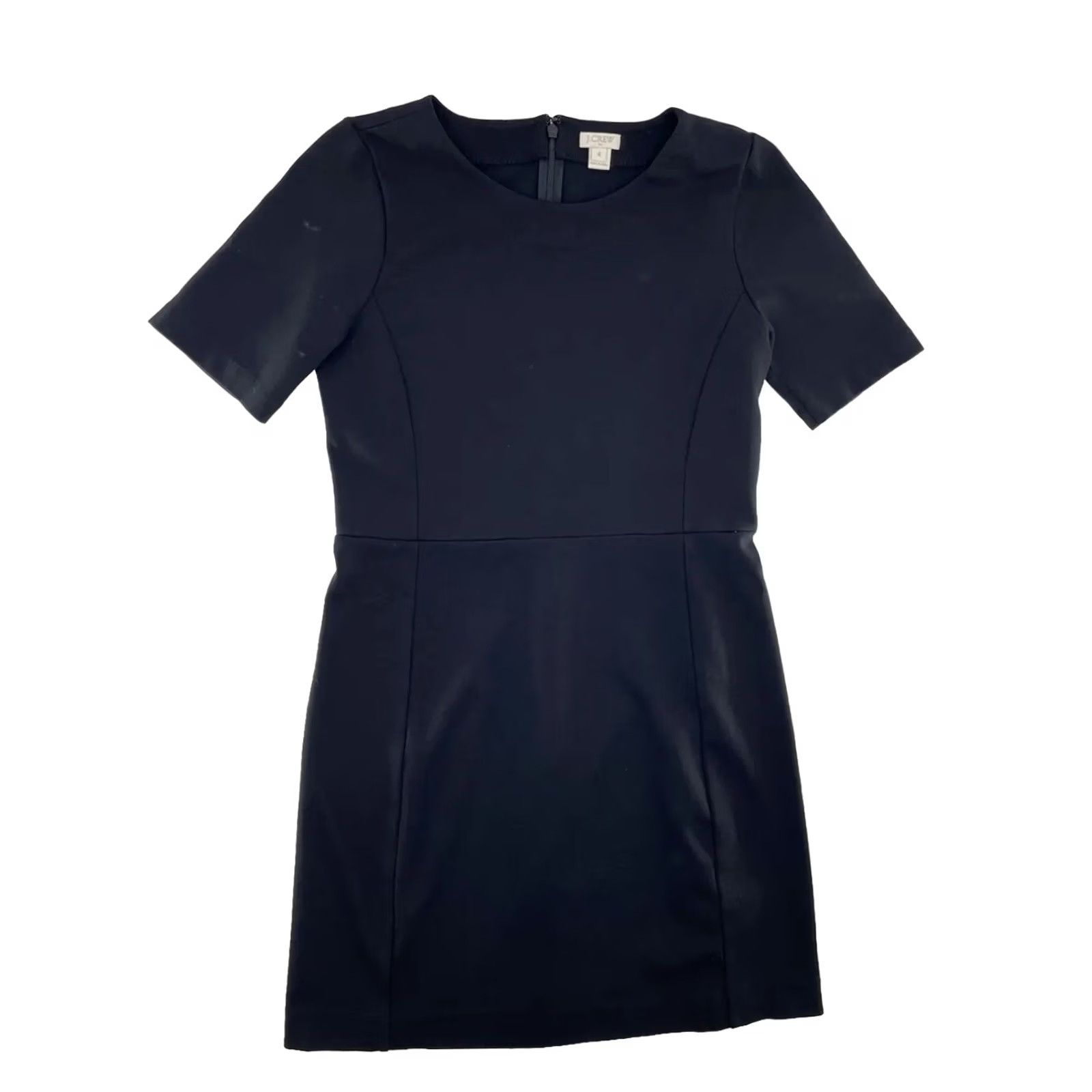 J.Crew J.Crew Factory Sheath Dress Women’s Size 4 Black Minimalist Back Zip Size S / US 4 / IT 40 - 3 Thumbnail