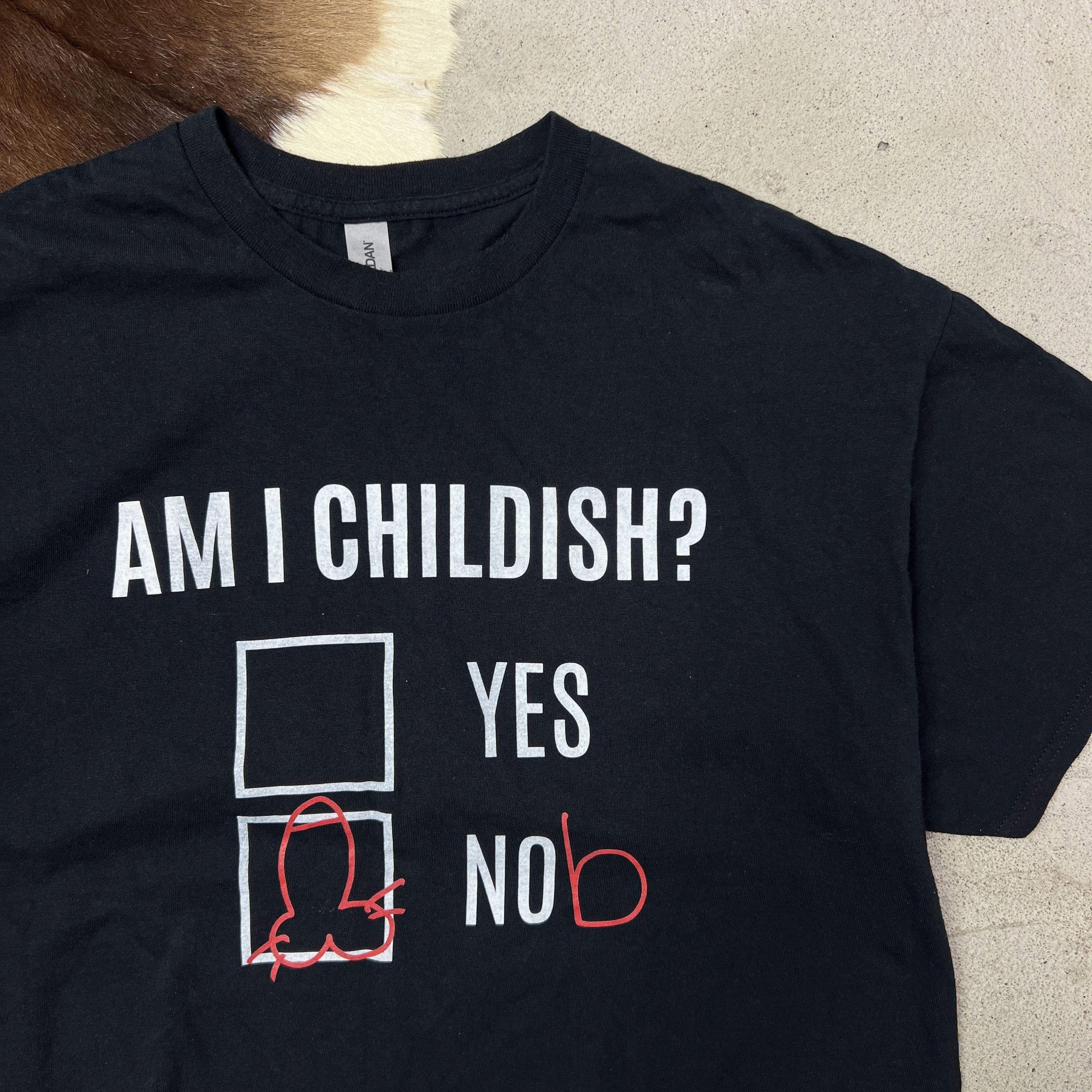 Vintage Vintage Streetwear Oversize Printed Am I Childlish T-shirt Size US XL / EU 56 / 4 - 2 Thumbnail