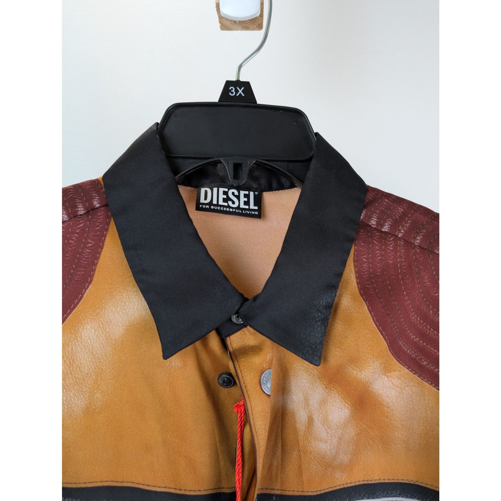 Diesel o1rshd1 S-Gilliam Biker-Jacket Effect Shirt in Black Size US L / EU 52-54 / 3 - 6 Thumbnail