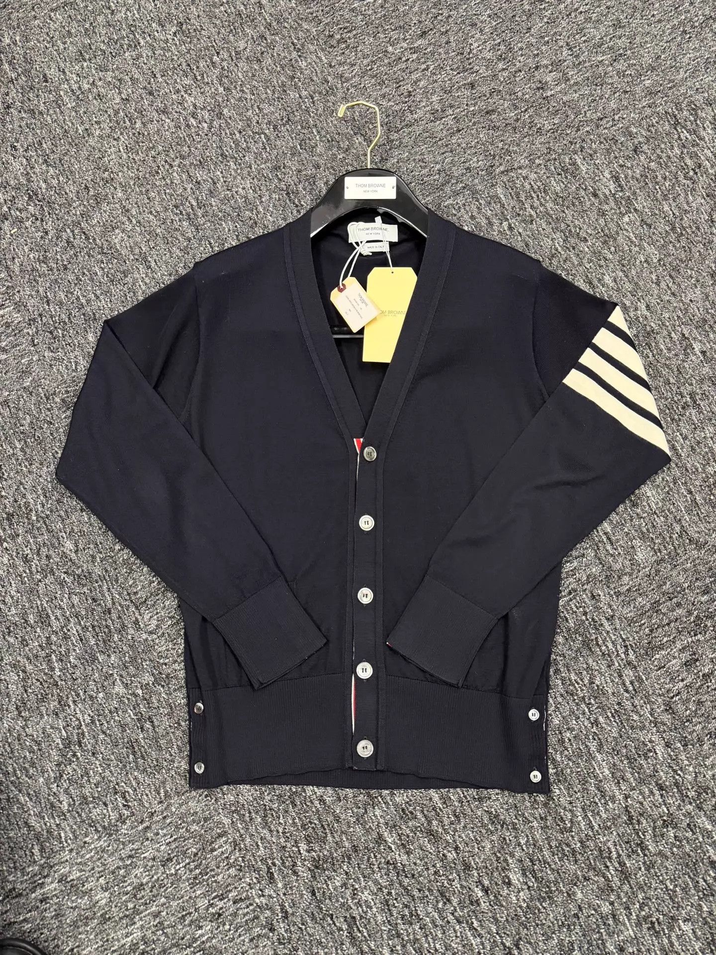 Thom Browne Thom Browne Men's 4-Bar Navy Blue Wool Cardigan Size 2 Size US M / EU 48-50 / 2 - 3 Thumbnail
