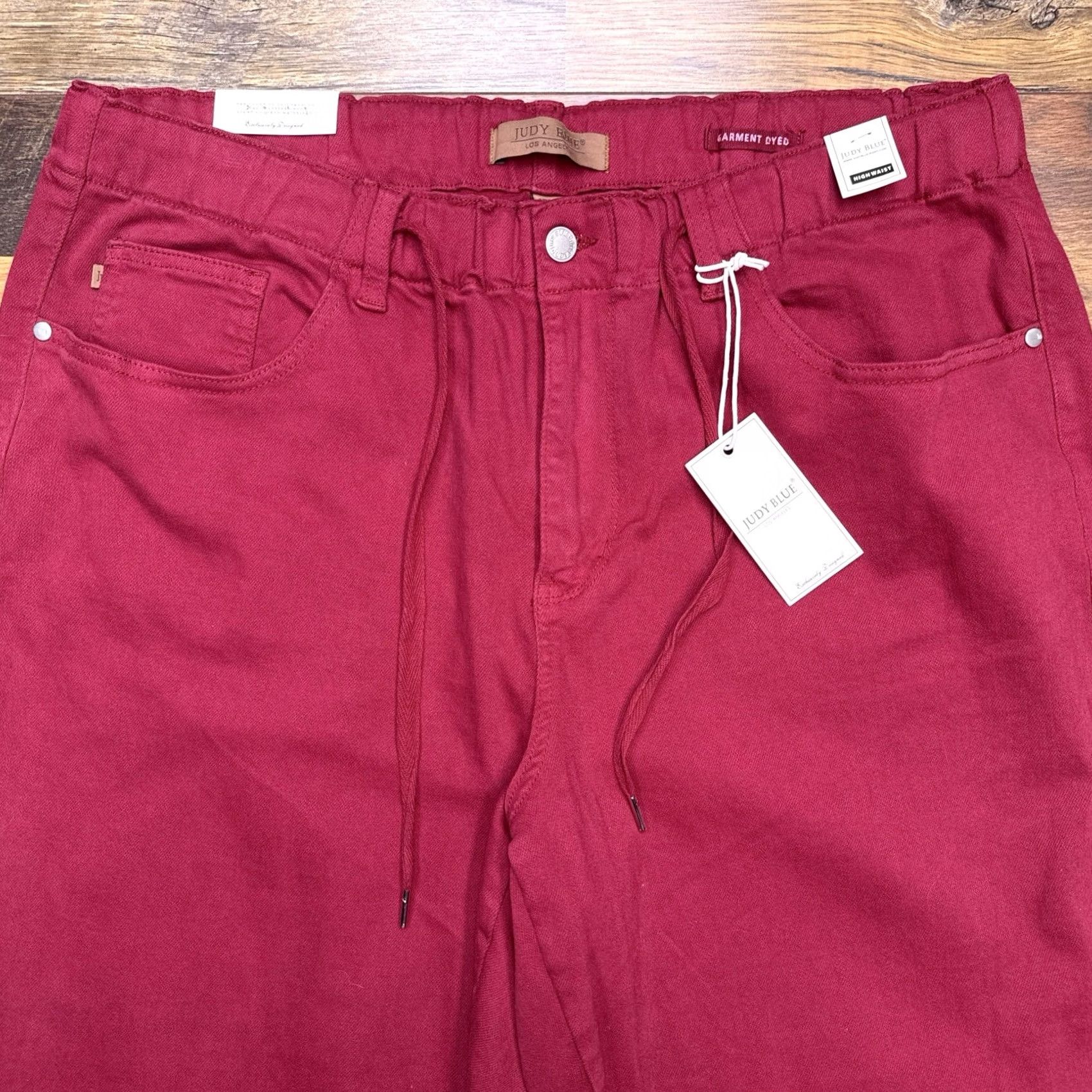 Vintage Judy Blue Jeans Womens 18W High Waisted Skinny Stretch Red Denim 5-Pocket City Stable High Rise Regular Plus Womens Size 40" / US 18 - 3 Thumbnail