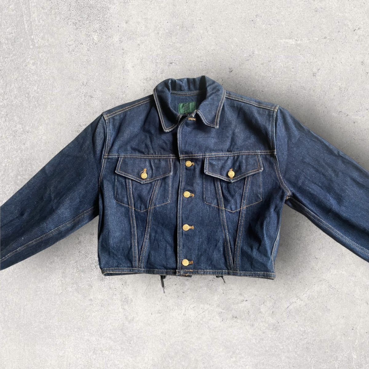 Jean Paul Gaultier Back Lace Up Cropped Denim Jacket Size US S / EU 44-46 / 1 - 4 Thumbnail