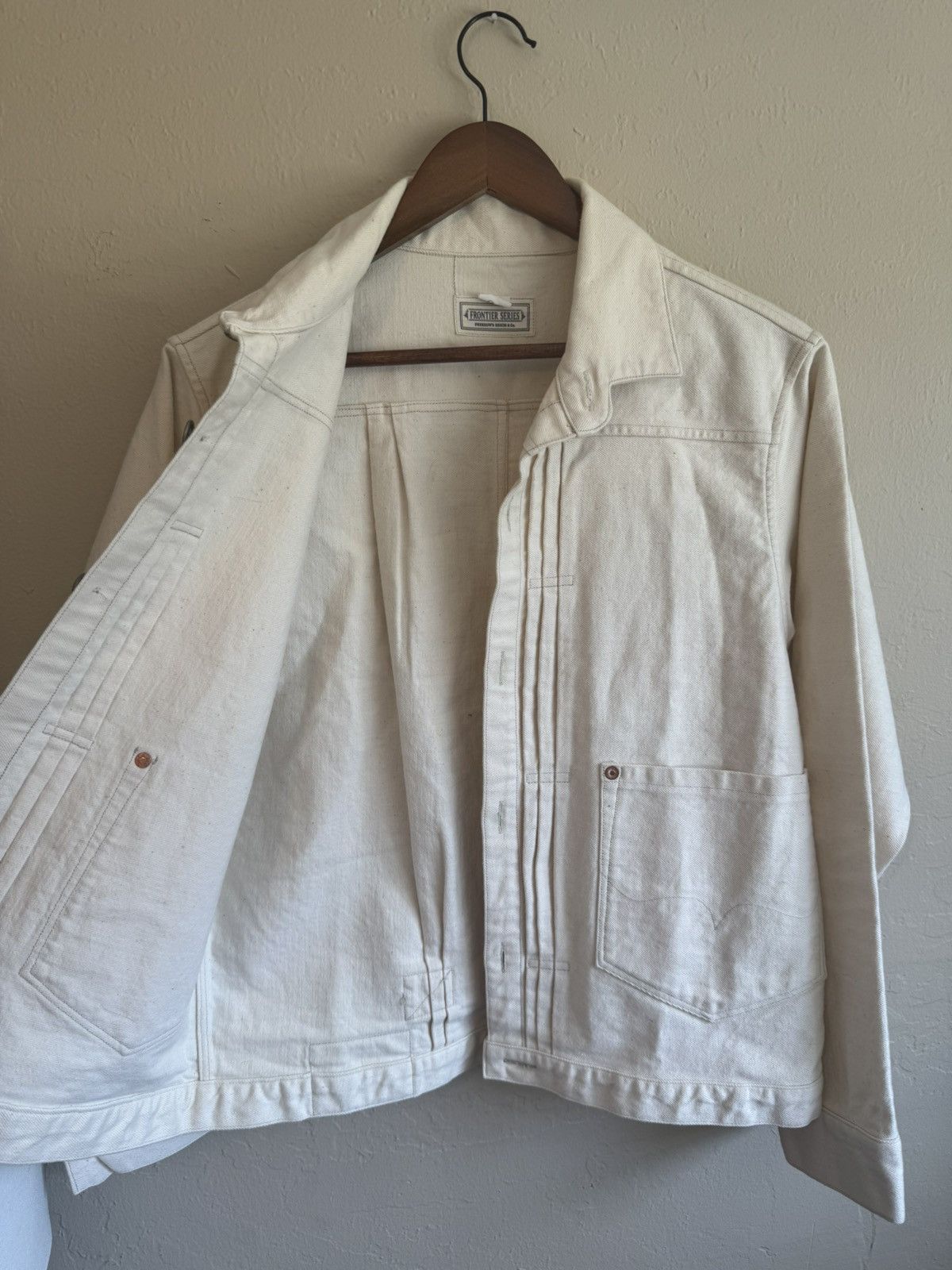 Pherrow's Pherrow’s Frontier Series Type II White Denim Jacket Size US M / EU 48-50 / 2 - 5 Thumbnail