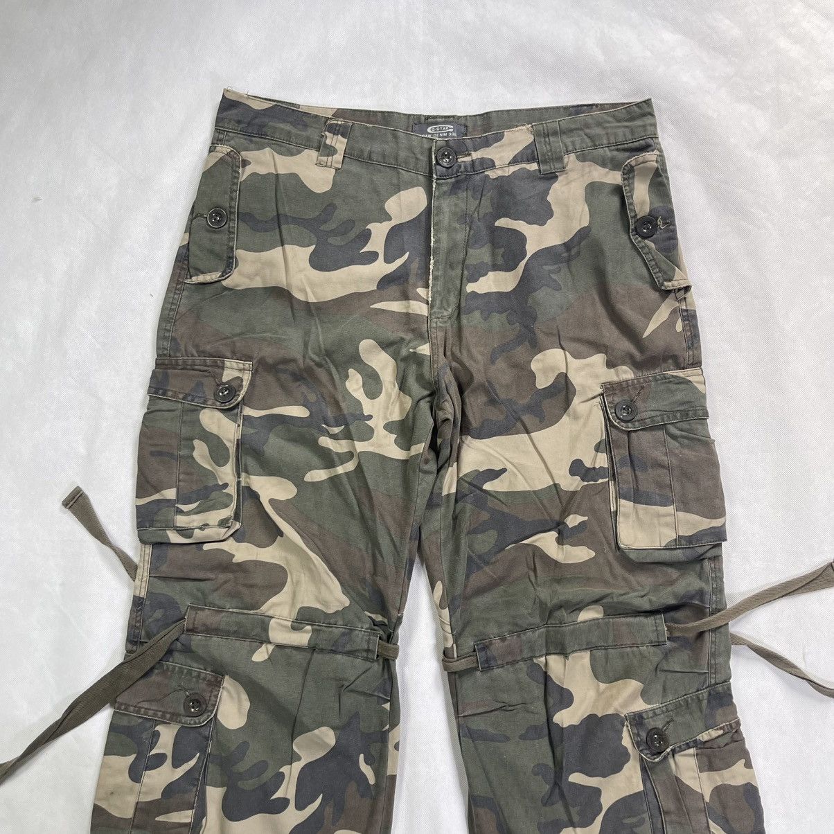 G-Star G-Star Camo Drawstring Knee Multipocket Cargo Flare Pant Size US 38 / EU 54 - 3 Thumbnail