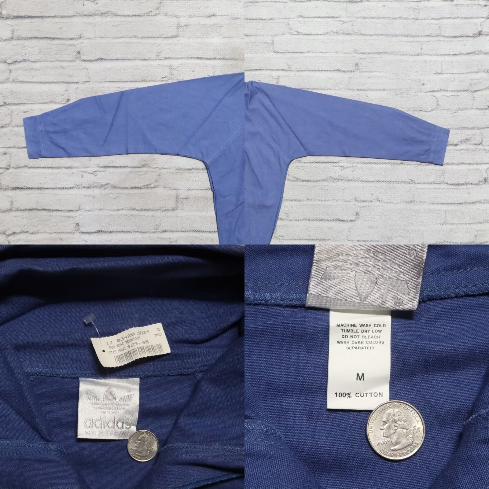 Adidas Vintage Adidas Mountain Jacket - Men M Blue Pullover Jacket Size US M / EU 48-50 / 2 - 8 Thumbnail