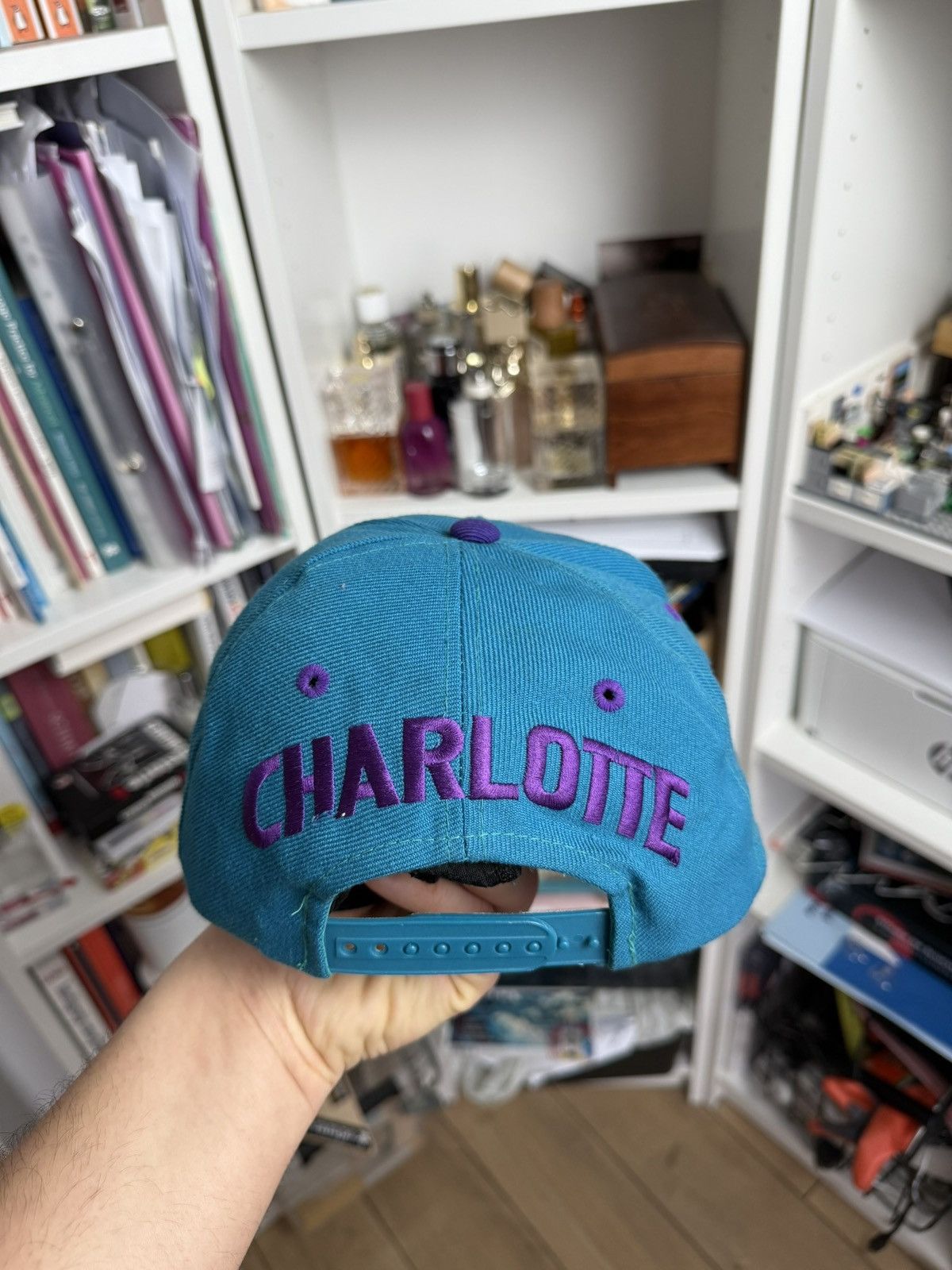 NBA × Vintage Vintage 90s Charlotte Hornets Nba wool cap hat leather y2k Size ONE SIZE - 4 Thumbnail