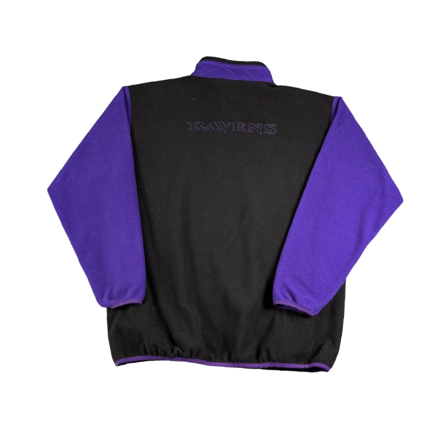 NFL NFL Team Apparel Baltimore Ravens Fleece Quarter Zip Pullover Purple Black Mens XL Size US XL / EU 56 / 4 - 3 Thumbnail