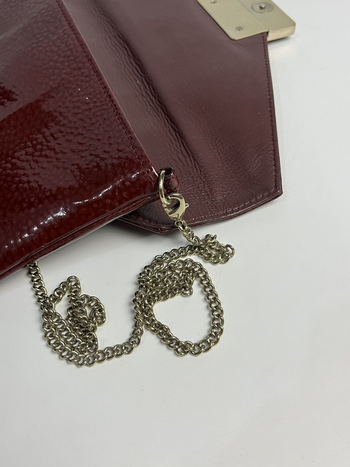 Vivienne Westwood Vivienne Westwood Oxblood Patent Leather Chain Envelope Bag Size ONE SIZE - 12 Thumbnail