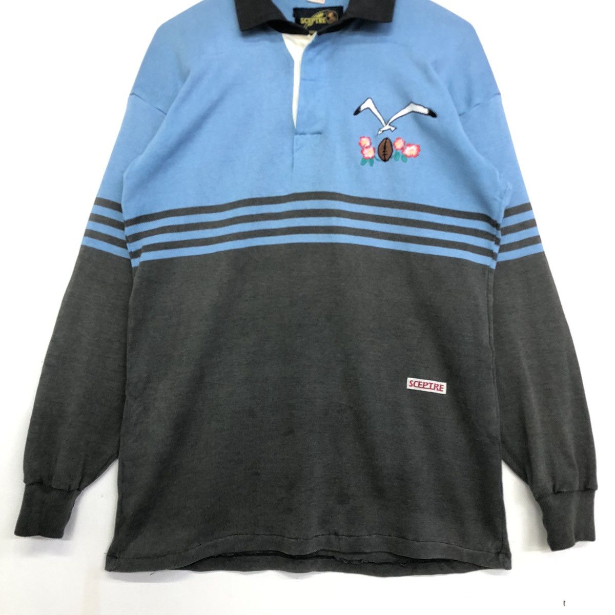 Sports Specialties SCEPTRE VINTAGE COLOUR BLOCK RUGBY POLO SHIRT Size US L / EU 52-54 / 3 - 5 Thumbnail