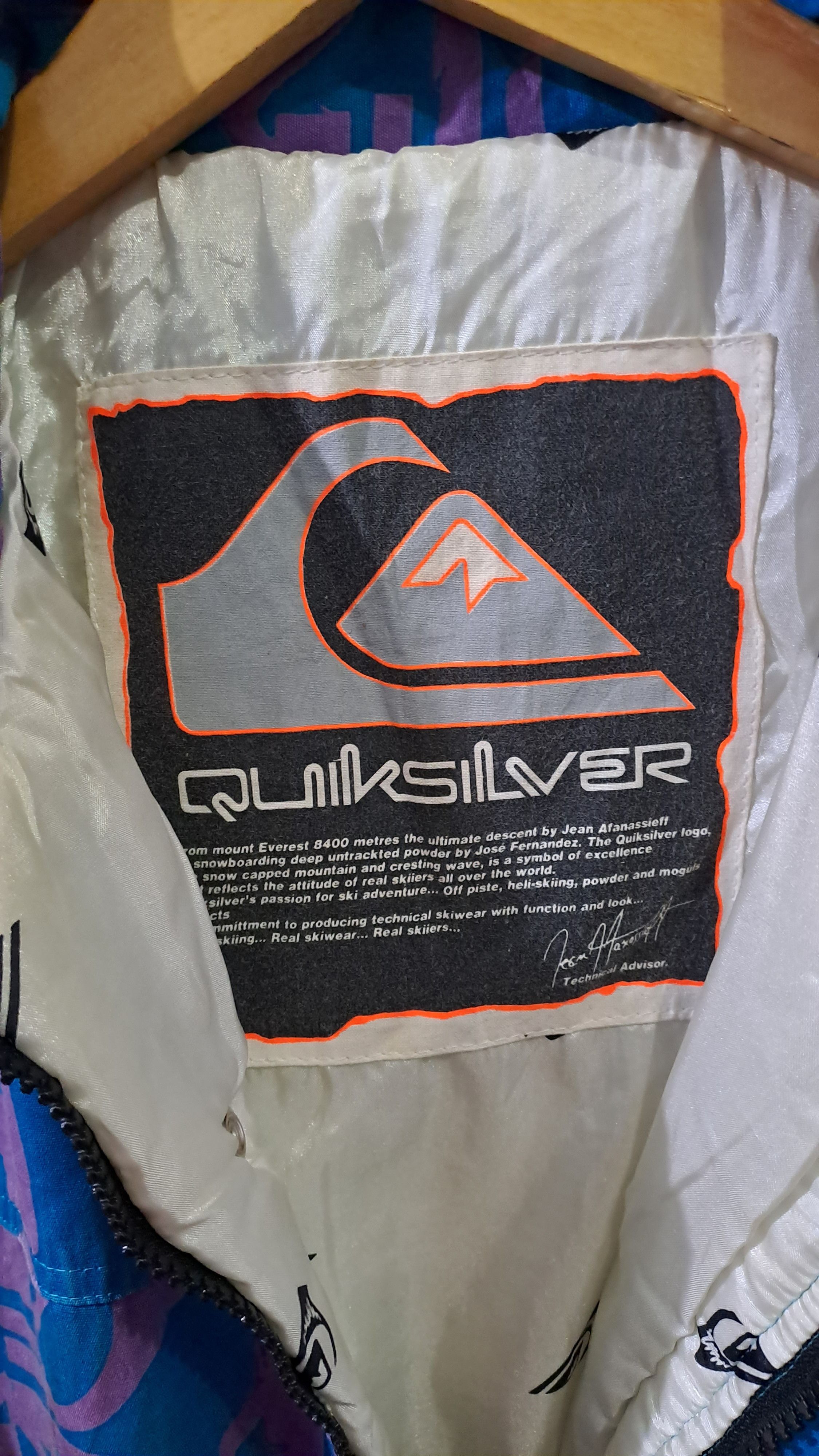 Quiksilver 90’s Vintage Quiksilver Skiwear Jean Afanassieff Size US L / EU 52-54 / 3 - 4 Thumbnail