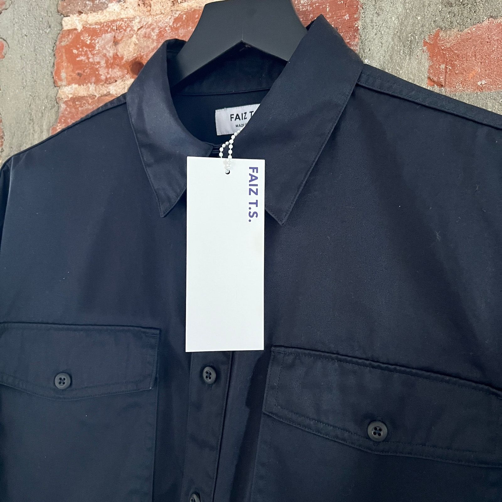 Japanese Brand FAIZ T.S. Made Japan Men's Officer Work Shirt M NWT Size US M / EU 48-50 / 2 - 5 Thumbnail