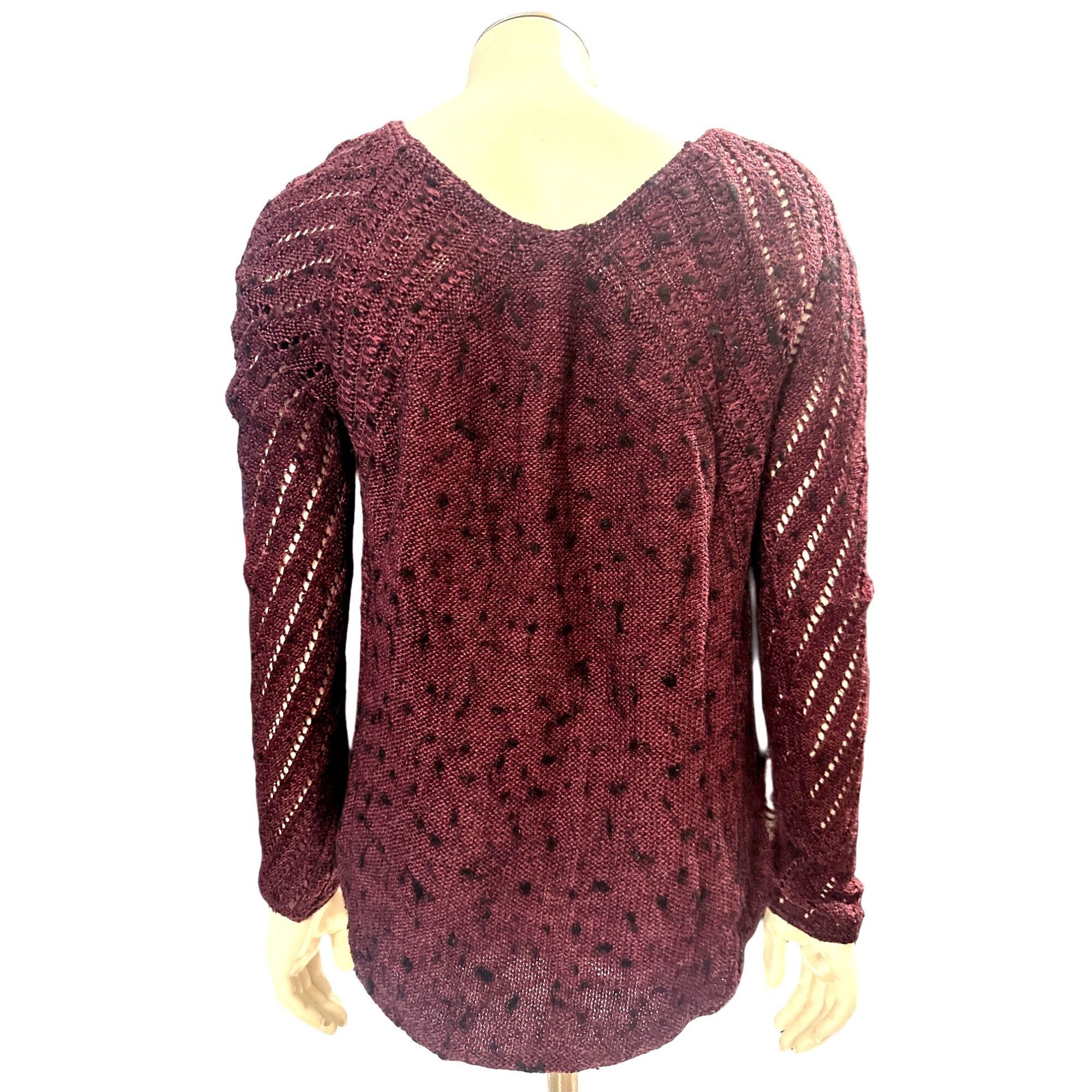 American Eagle Outfitters American Eagle Outfitters Burgundy Acrylic Wool Long Sleeve Size M / US 6-8 / IT 42-44 - 2 Thumbnail