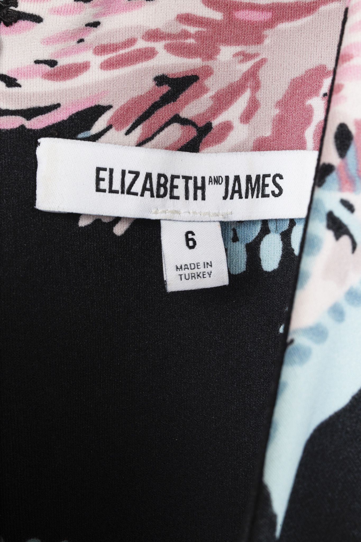 Elizabeth and James Elizabeth and James Leya Black-Multi Floral Midi Dress Size M / US 6-8 / IT 42-44 - 4 Thumbnail
