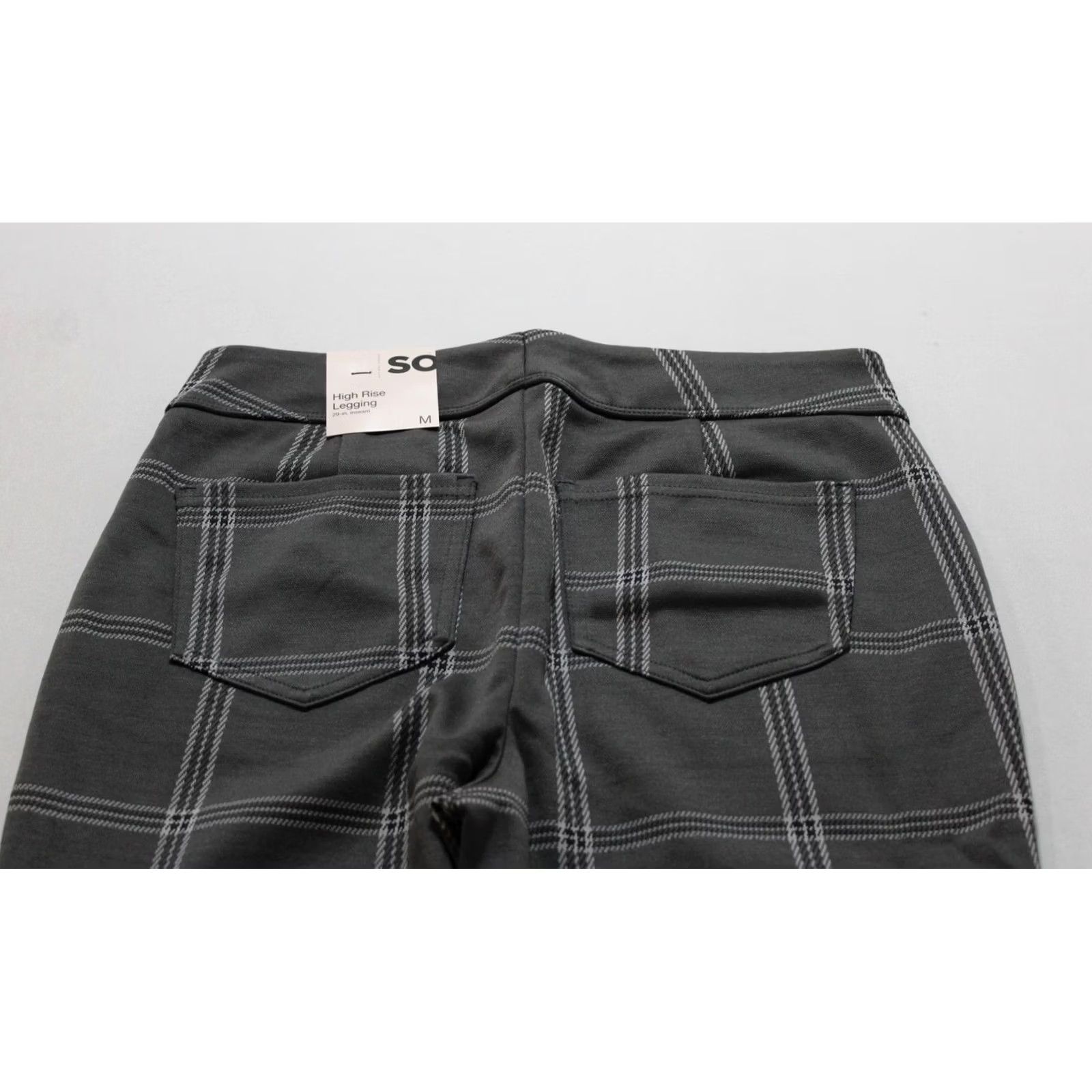 Vintage VINTAGE Sonoma Goods For Life Women's Hi-Rise Ponte Ankle Leggings CL8 Gray Plaid Medium Size 32" / US 10 / IT 46 - 4 Thumbnail