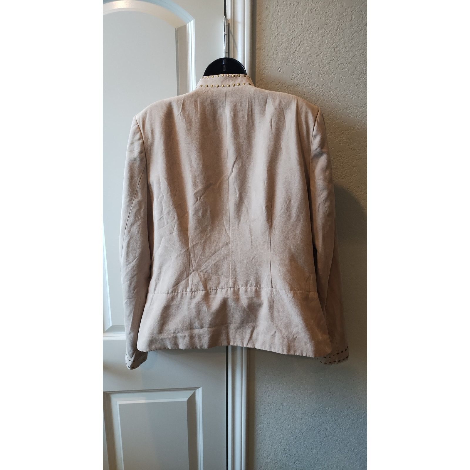 Other DressBarn Faux Suede Beige Jacket Open Front Sz. L Size L / US 10 / IT 46 - 5 Thumbnail