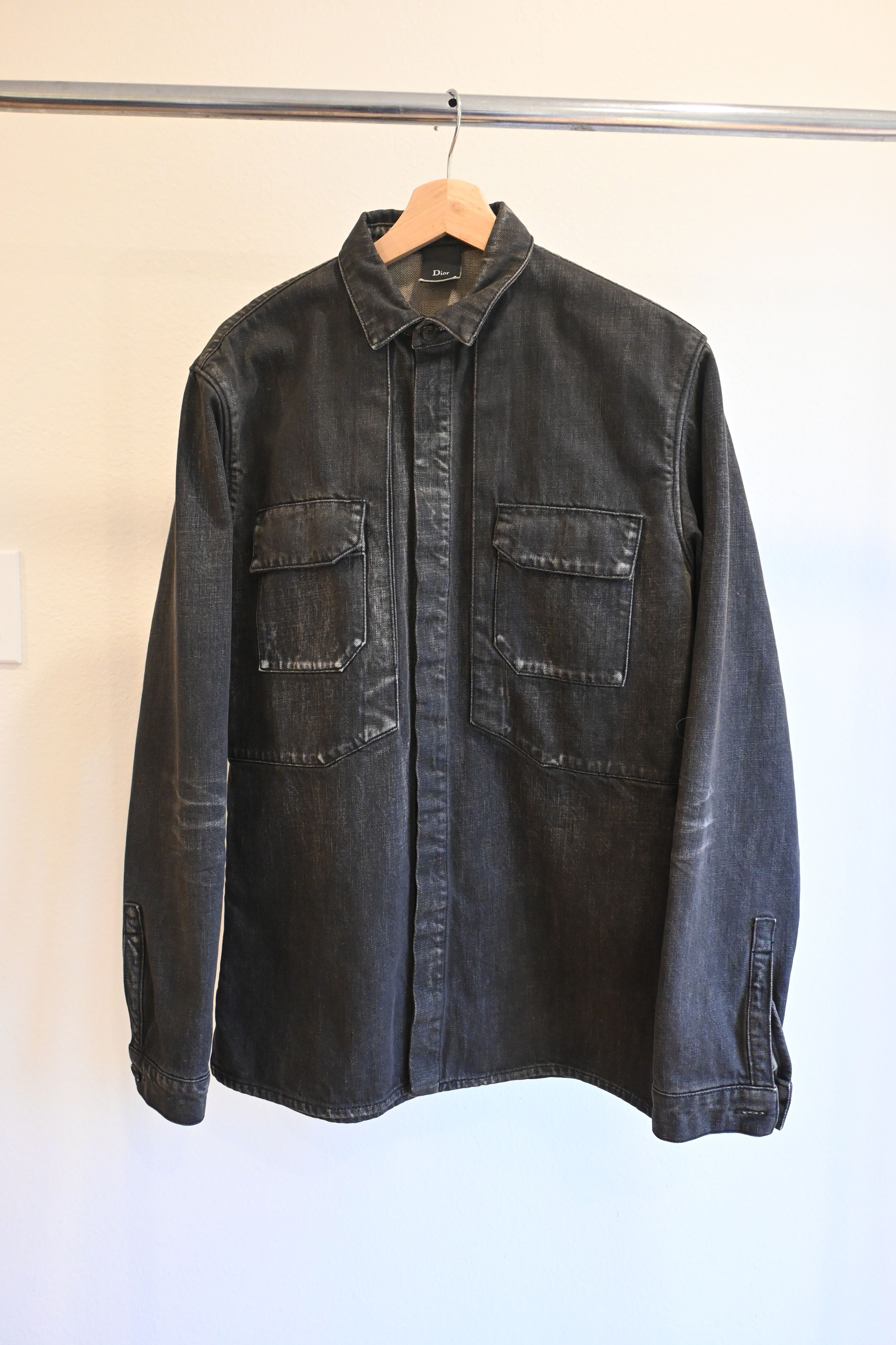 Dior Denim Hidden Placket Overshirt Size US S / EU 44-46 / 1 - 1 Thumbnail