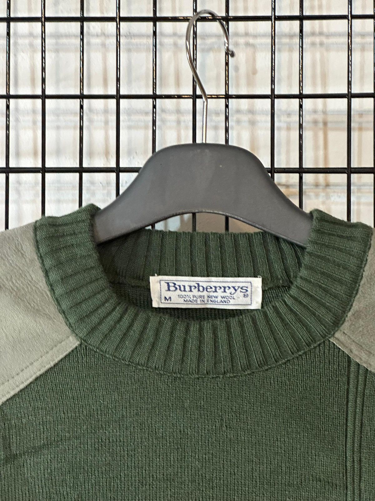 Burberry vintage Burberrys green knit wool sweater . Size US M / EU 48-50 / 2 - 7 Thumbnail