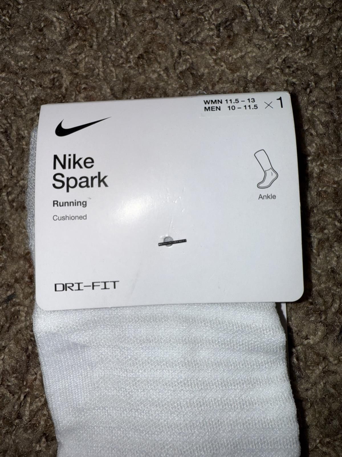 Nike Nike Dri-FIT Spark Cushioned Ankle Running Socks Size ONE SIZE - 2 Thumbnail