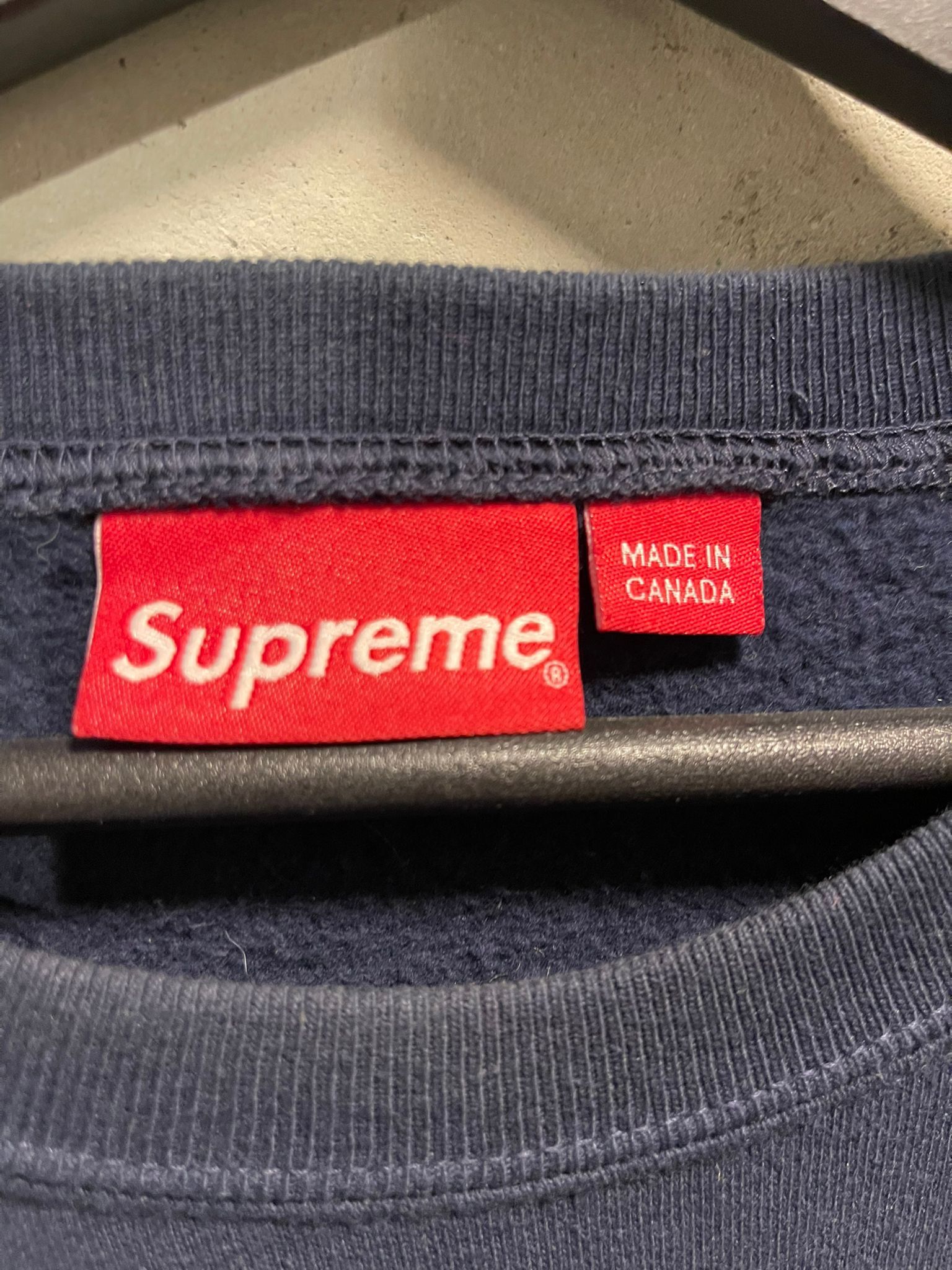 Supreme Supreme Crewneck Longsleeve Navy Size US XL / EU 56 / 4 - 4 Thumbnail