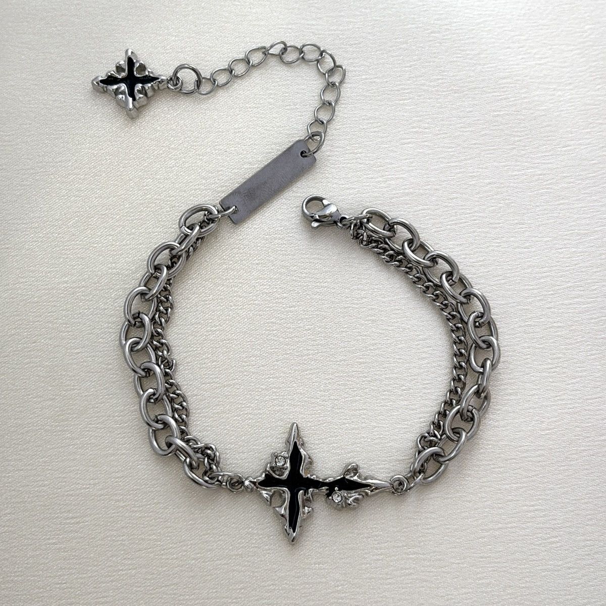 Other Adjustable Cross Link Chain Bracelet for Men Women Size ONE SIZE - 2 Thumbnail