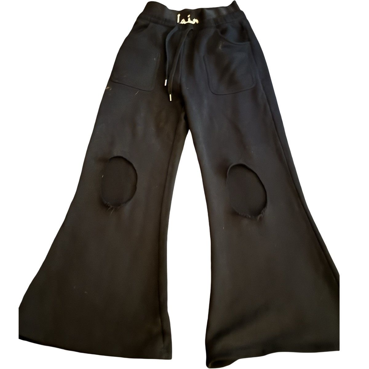 Custom very baggy distressed double waist sweatpants
