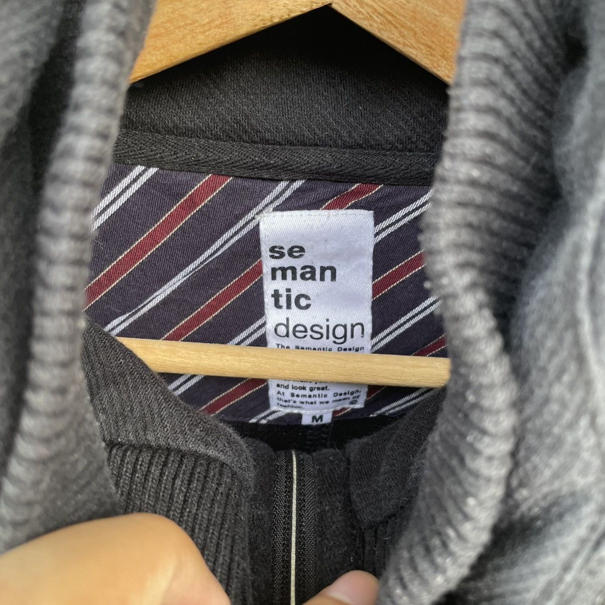Japanese Brand Semantic Design Punk Zip Up Hidden Hoodie 🍒 Size US M / EU 48-50 / 2 - 5 Thumbnail