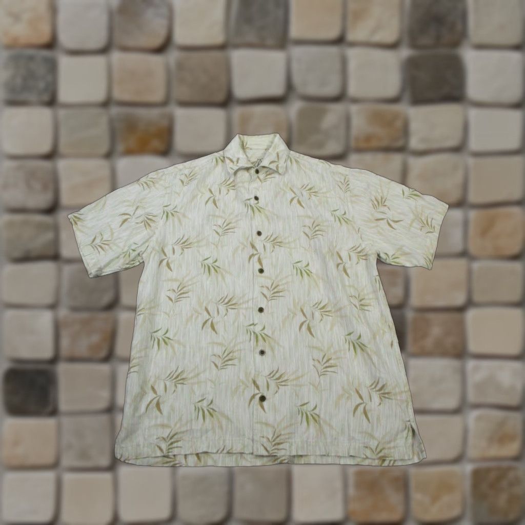 Tommy Bahama Tommy Bahama Shirt Mens Small Beige Green Floral Button Up Size US S / EU 44-46 / 1 - 1 Thumbnail