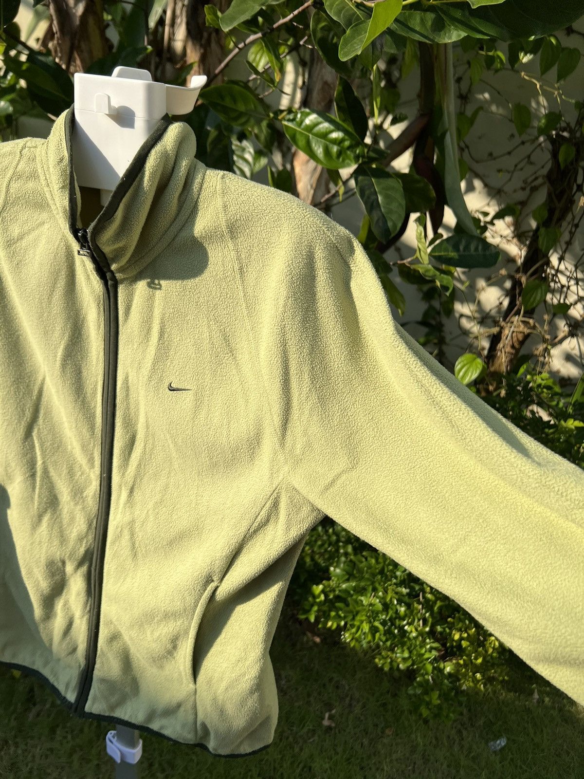 Nike × Vintage 90's NIKE RARE RETRO FLEECE SMALL SWOOSH Y2K JACKET Size US M / EU 48-50 / 2 - 5 Thumbnail