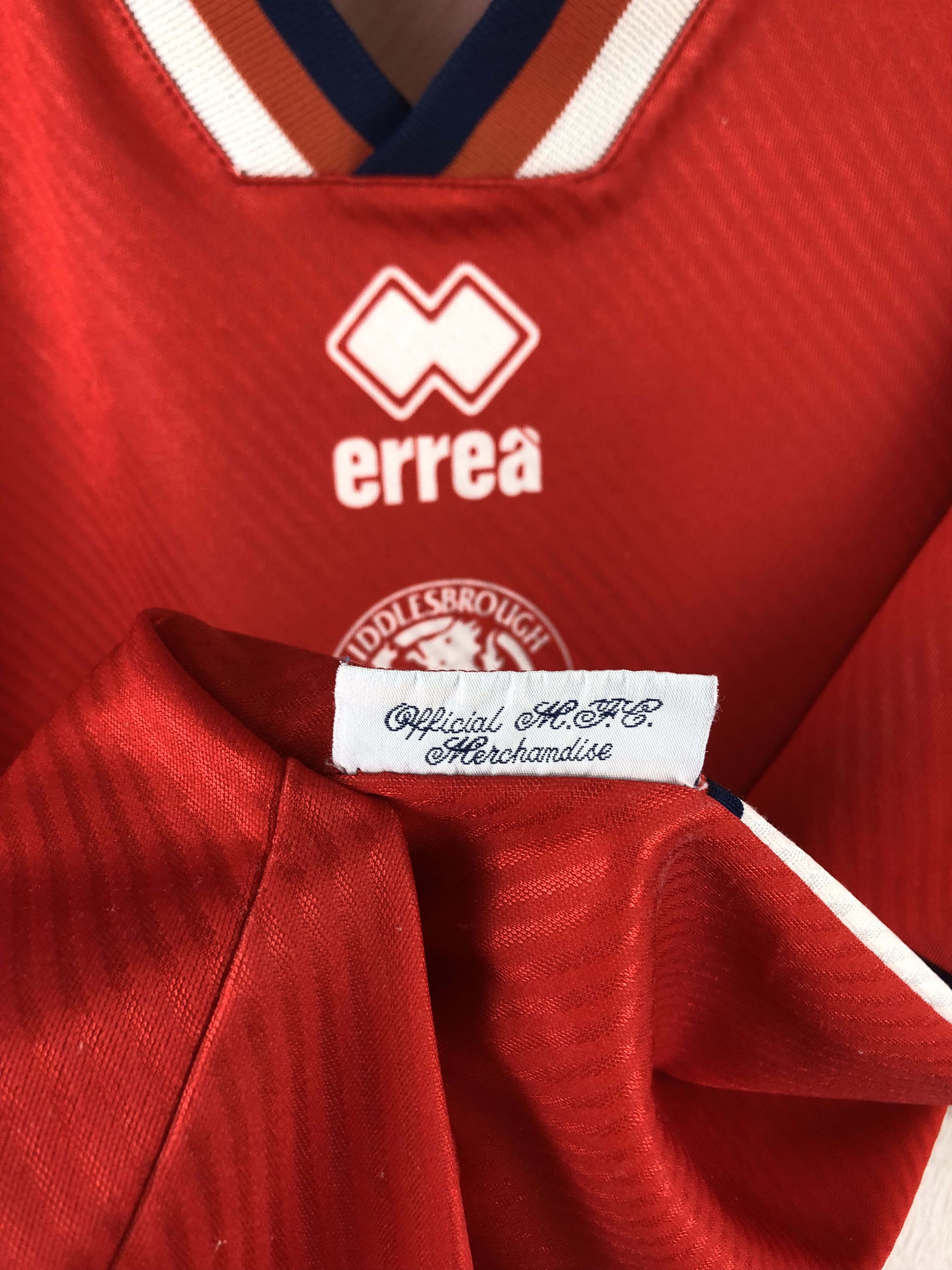 Vintage Middlesbrough shirt 1997 Soccer Errea Jersey Mens Trikot Size US XL / EU 56 / 4 - 8 Thumbnail