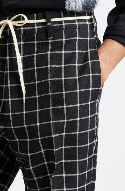 Marni o1w1db10824 Checked Pant in Black White Size US 34 / EU 50 - 4 Thumbnail