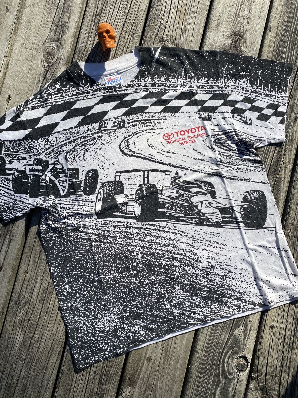 Hanes × Vintage 90s Toyota all over print racing shirt sz L Size US L / EU 52-54 / 3 - 2 Thumbnail