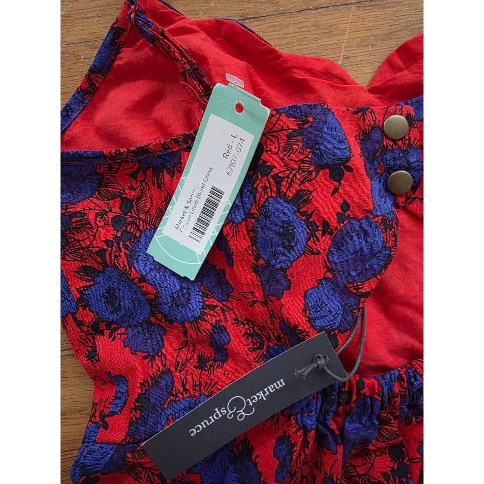 & Other Stories Market & Spruce Crissie Linen Blend Dress Large A001341 Size L / US 10 / IT 46 - 8 Thumbnail