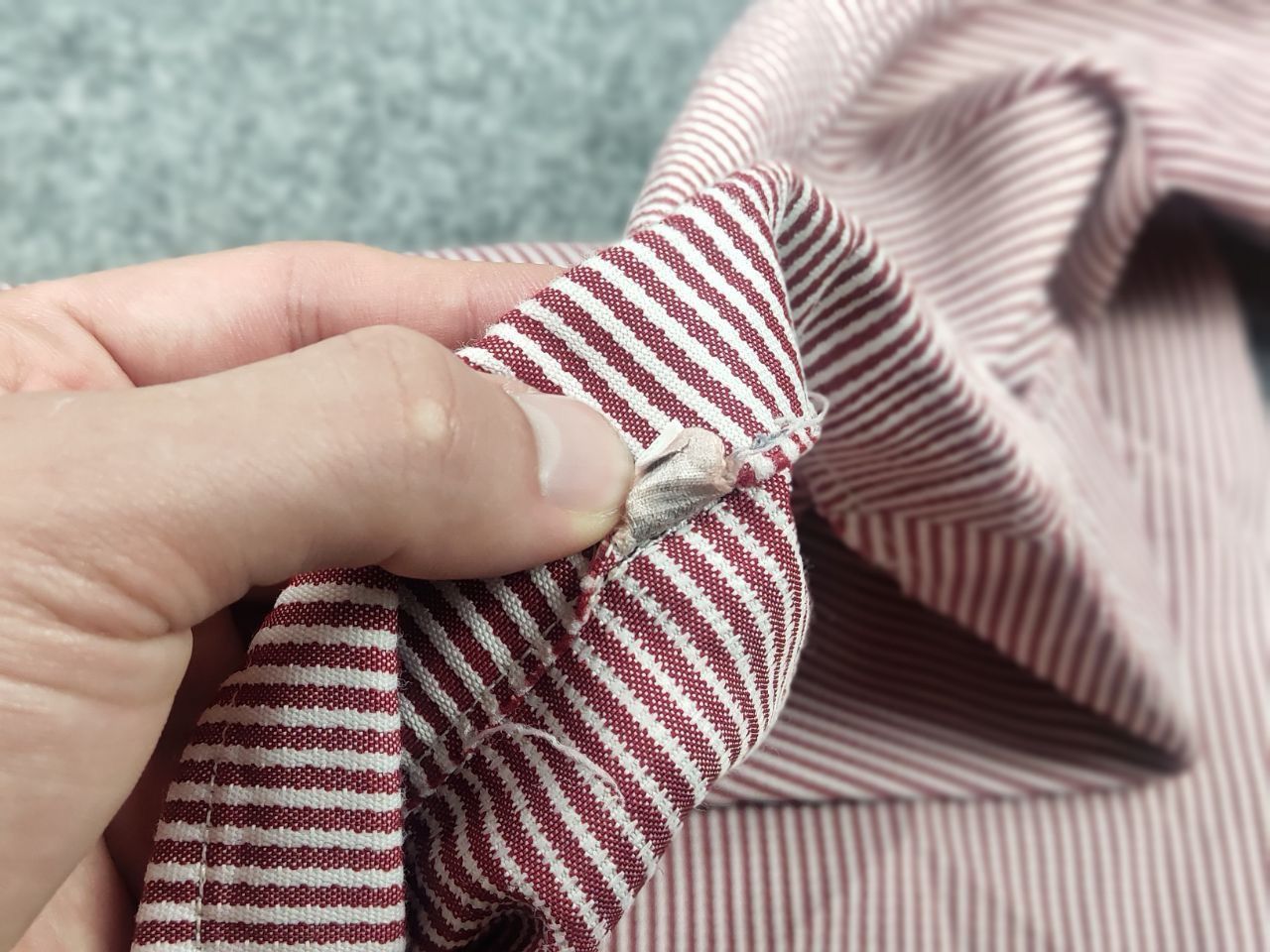 Vintage Vintage 70's Febvay Thin red stripe French Work Jacket Size US L / EU 52-54 / 3 - 18 Thumbnail
